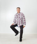 Men's Magnetic Closure Sherpa Lined Shirt Jacket - Clearance