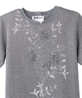 Women's Open Back Floral Fleece Top