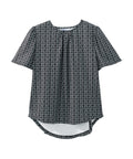 Women's Open Back Hi-Low Pleated Top