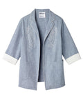 Women's Embroidered Linen Blazer