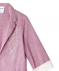 Women's Embroidered Linen Blazer