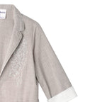 Women's Embroidered Linen Blazer
