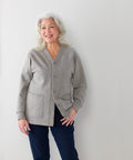 Women's Magnetic Button Fleece Cardigan - Clearance