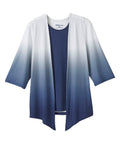 Women's Open Back Ombre Knit Twofer Top - Clearance