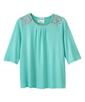 Women's Open Back Top with Lace Detail
