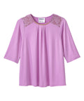 Women's Open Back Top with Lace Detail