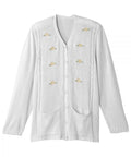 Women's Adaptive Open Back Flower Cardigan