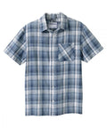 Men's Open Back Printed Short Sleeve Dress Shirt