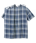 Men's Open Back Printed Short Sleeve Dress Shirt