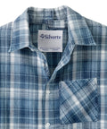 Men's Open Back Printed Short Sleeve Dress Shirt