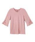 Women's Open Back Crepe V-Neck Top