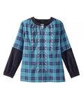 Women's Open Back Embroidered Long Sleeve Blouse