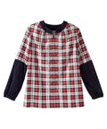Women's Open Back Embroidered Long Sleeve Blouse