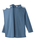 Women's Open Back Textured Turtleneck Top