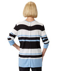 Women's Open Back Striped Sweater