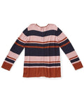 Women's Open Back Striped Sweater