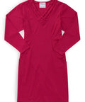 Women's Long-Sleeve Open Back Ponte Dress