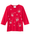 Women's Open Back Seasonal Print Top