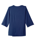 Women's Open Back 3/4 Length Sleeve Top with Embroidery - Silverts 61