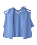 Women's Open Back 3/4 Length Sleeve Top with Embroidery
