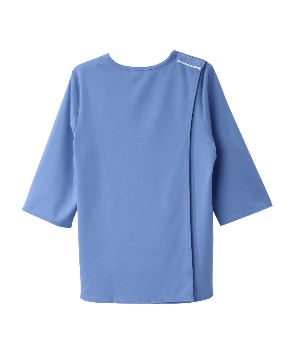 Women's Open Back 3/4 Length Sleeve Top with Embroidery - Silverts 18