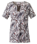 Women's Open Back Patterned Top