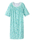Open Back Knit Nightgown with Lace Trim - Silverts 56