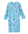Women's No Peek Open Back Flannel Nightgown
