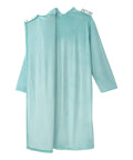 Women's Open Back Plush Nightgown with Zip Front