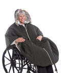Unisex Luxurious Fur-Lined Winter Wheelchair Cape - Silverts 14