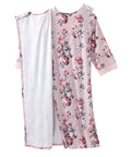 Women's Open Back V-Neck Lace Trim Nightgown