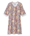 Women's Open Back V-Neck Lace Trim Nightgown