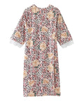 Women's Open Back V-Neck Lace Trim Nightgown