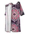 Women's Open Back V-Neck Lace Trim Nightgown