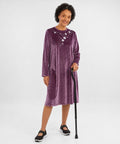 Women's Open Back Velvet Dress - Silverts 1