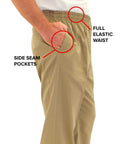 Regular Mens Cotton Elastic Waist Pant - Clearance