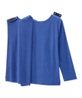 Women's Open Back Pleated Panel Top