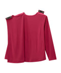 Women's Open Back 3-Button Front Embroidery Top