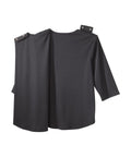 Women's Open Back Embroidered Flower Top