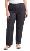 Women's Lightweight Elastic Stretch Waist Casual Denim Pull-on Cargo Pants