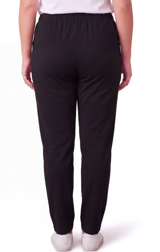 Women's Premium Cotton Stretch High-Waisted Black Leggings - Dressy Comfort in an Everyday Essential - Silverts 2