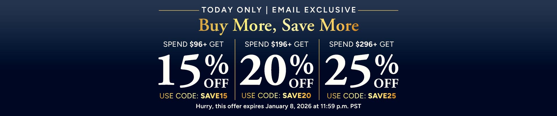 Email Exclusive Offer