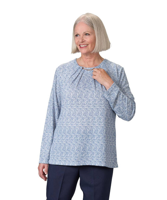 Women's Long Sleeve Open Back Sweater Knit Top - Clearance