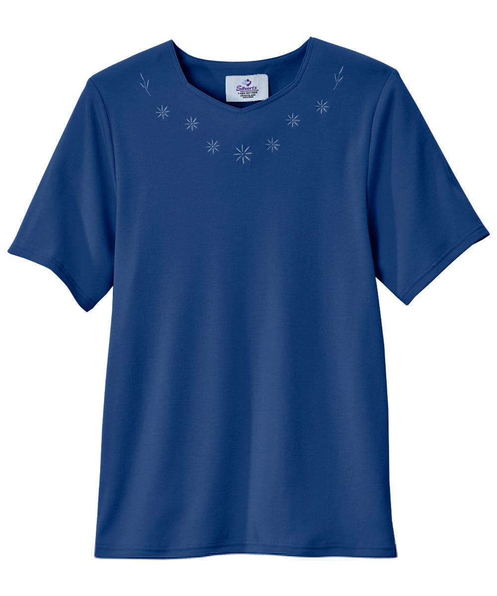 Women's Soft Embroidered Adaptive Top - Clearance
