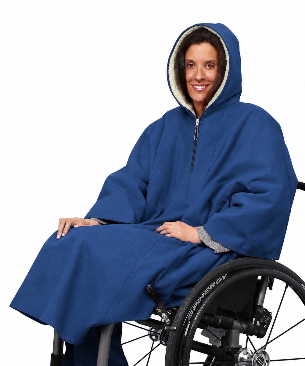Warm Wheelchair Cape for Women & Men with Hood