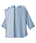 Women's Open Back 3/4 Sleeve Blouse - Clearance
