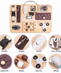 Wooden Fidget Busy Board for Adults with Altzheimer's, Dementia-friendly games