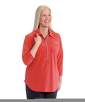 Women's Zip-Front Top for Self-Dressing