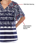 Women's Self Dressing Lace Waterfall Sleeve Top