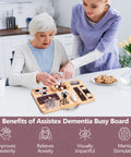 Wooden Fidget Busy Board for Adults with Altzheimer's, Dementia-friendly games